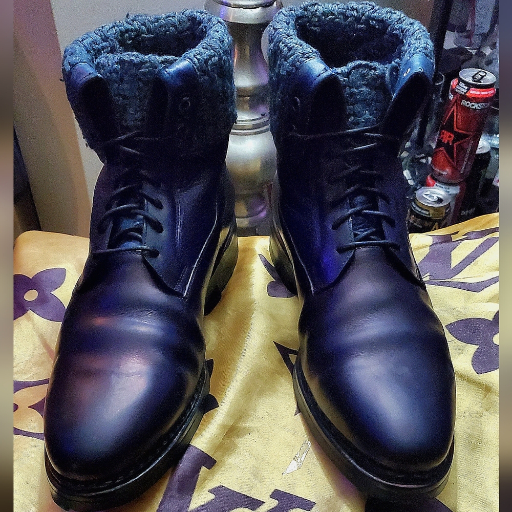 Santoni shearling derby boots - Picture 2 of 10